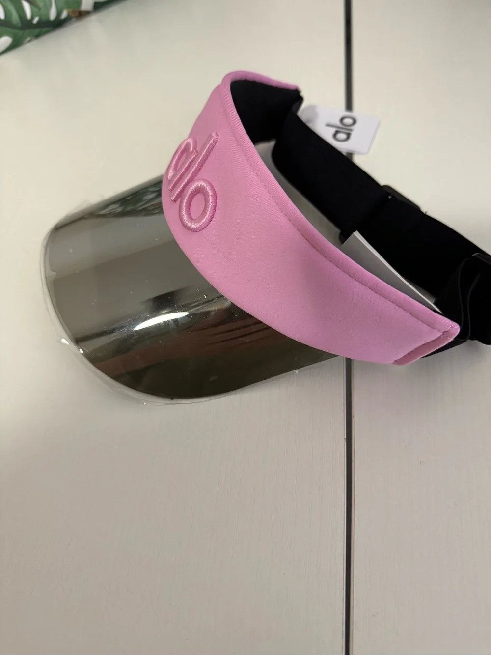 ALO Yoga Pink Visor with Mirrored Shield